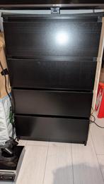 Zwart 4 laden kast, Ophalen, Overige materialen, 50 tot 100 cm, Zo goed als nieuw