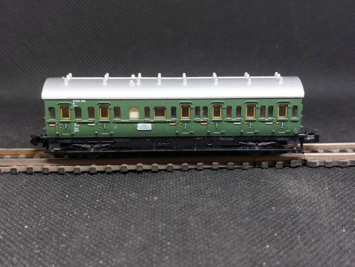 Minitrix 13058 - Coupérijtuig 2e/3e kl. BC-21 (13251), Hobby en Vrije tijd, Modeltreinen | N-Spoor, Gebruikt, Wagon, Gelijkstroom