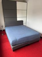 bed van 180x2000 met topper, Ophalen, Tweepersoons, Zo goed als nieuw, 180 cm