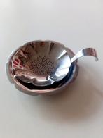 Vintage verzilverd thee zeefje 2delig GERO Zilmeta, Overige materialen, Overige typen, Ophalen of Verzenden, Zo goed als nieuw