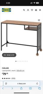 IKEA Fjällbo Laptoptafel - Zwart 100x36cm, Computers en Software, Laptoptafels, Ophalen, Zo goed als nieuw