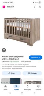 Ledikant (2x) + evt. Aerosleep matras kidsmill brent, Ophalen of Verzenden, Zo goed als nieuw, Ledikant