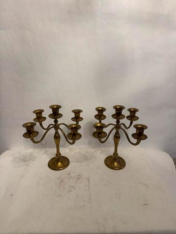 Antieke Messing Kandelaars - Set van 2 beschikbaar voor biedingen