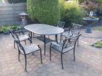 6 persoons tuinset gegoten aluminium, Ophalen, Gebruikt, Aluminium