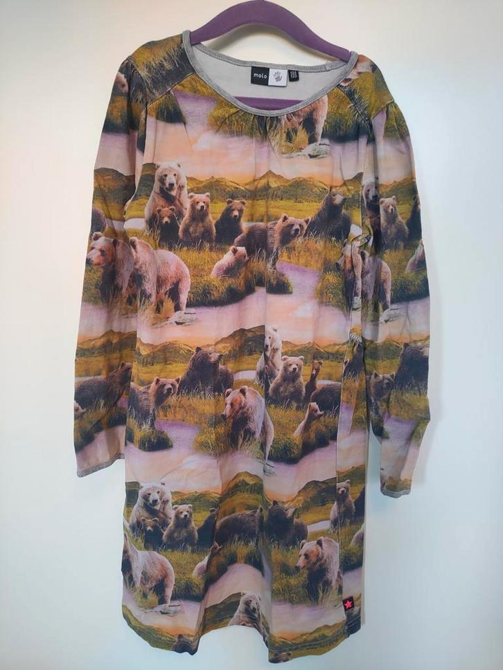 Hele toffe MOLO jurk met beren, maat 134-140, Kinderen en Baby's, Kinderkleding | Maat 134, Gebruikt, Meisje, Jurk of Rok, Ophalen of Verzenden