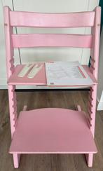 Nette Stokke tripp trapp meegroeistoel roze, Ophalen, Gebruikt, Meegroeistoel, Aanschuifbaar