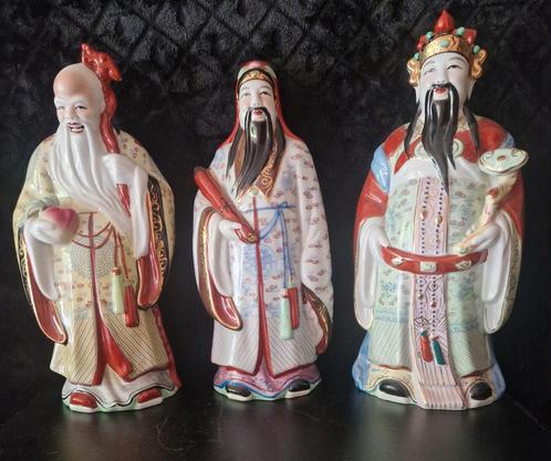 ZEER FRAAIE SET VAN 3 FU LU SHOE BEELDEN, Antiek en Kunst, Antiek | Porselein, Ophalen of Verzenden
