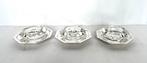 3 stuks Wiskemann verzilverde kristallen zoutvaatjes, Antiek en Kunst, Ophalen of Verzenden