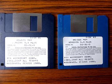 MS-DOS 3.3 Plus diskettes beschikbaar voor biedingen