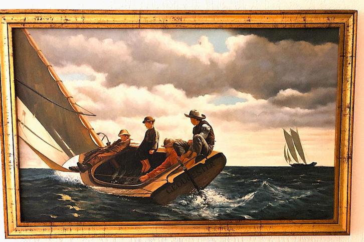 Kunst Reproductie Winslow Horner "Breezing Up (A Fair Wind)", Antiek en Kunst, Kunst | Schilderijen | Klassiek, Ophalen