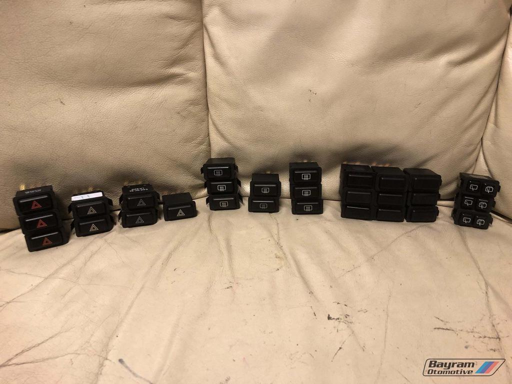 Bmw E30 schakelaar dashboard diverse alarmlicht 3-serie knop, Gebruikt, -, -, Ophalen of Verzenden