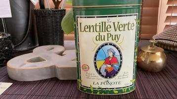 Vintage blik la Lentille  Verte du Puy La Ponote beschikbaar voor biedingen