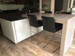 4 Bert Plantagie Lederen Barstoelen, Gebruikt, Met voetsteun, 60 tot 90 cm, Leer