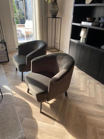 2 Fauteuils PMP CHAP velour Juke Hunter  beschikbaar voor biedingen