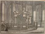 Gravure Tombe van Willem van Oranje. Delft. J.Harrewijn.1720, Antiek en Kunst, Kunst | Etsen en Gravures, Ophalen of Verzenden