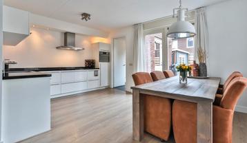 Eettafel 230 x 100 cm (met stalen frame) + optie: dressoir beschikbaar voor biedingen
