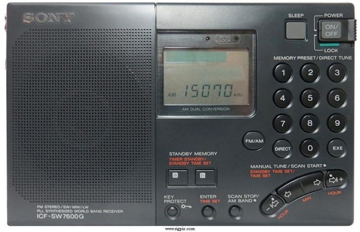 Sony wereldradio SW7600G zwart, Audio, Tv en Foto, Radio's, Gebruikt, Radio, Ophalen of Verzenden