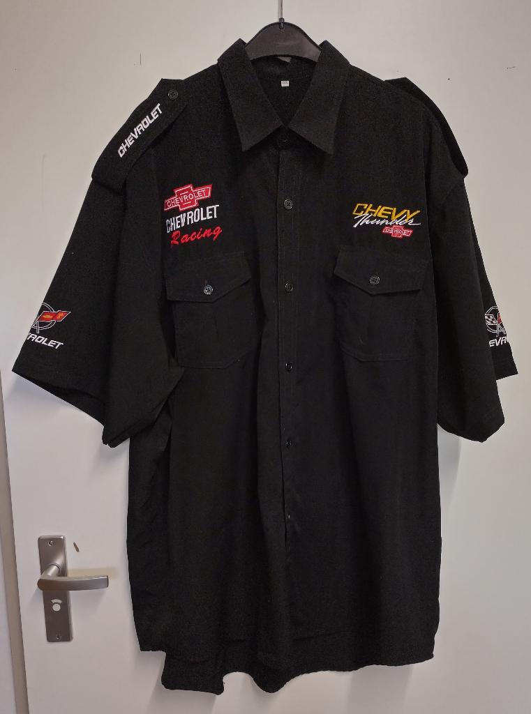Vintage zwart Chevrolet overhemd korte mouw geborduurd XXXXL, Kleding | Heren, Grote Maten, Ophalen of Verzenden, Zo goed als nieuw