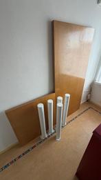 bureaublad hoek berkenmultiplex 160x140cm, Ophalen, Gebruikt, Bureau