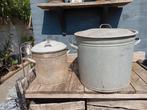 Zinken ketels weckketel wasketel, Gebruikt, Minder dan 30 cm, Minder dan 60 cm, Rond