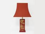 tafellamp Chinoiserie Claude Mahey, Huis en Inrichting, Lampen | Tafellampen, Verzenden, Gebruikt, Metaal, Minder dan 50 cm