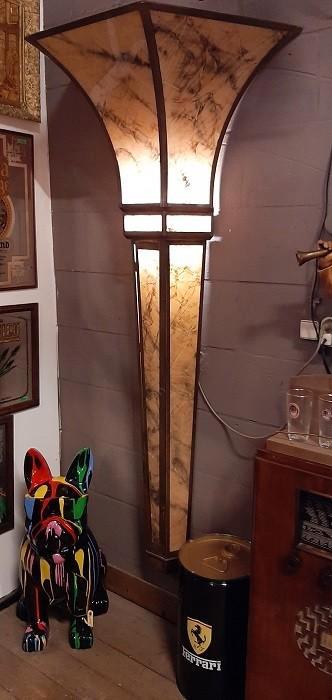 Grote unieke echte oude Art Deco wandlamp XXL 195 x 100 cm, Antiek en Kunst, Antiek | Lampen, Ophalen