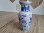 Mooie Vintage Chinees Baluster Vaasje Grijs Blauw Eendjes, Antiek en Kunst, Verzenden