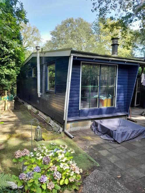 Chalet/stacaravan met vaste plek in Drenthe vlak bij Beilen, Caravans en Kamperen, Stacaravans, tot en met 2, Ophalen of Verzenden