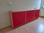 Effektiv ladenkast, 3 rode / 2 witte deurtjes, Ophalen, 25 tot 50 cm, 50 tot 100 cm, Minder dan 100 cm