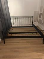 Zwart stalen bedframe 200 x 180, Huis en Inrichting, Slaapkamer | Bedden, Ophalen, Gebruikt, 90 cm, Eenpersoons