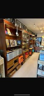 Vintage vitrinekast winkelvitrine, Huis en Inrichting, Ophalen, Gebruikt, Glas, 200 cm of meer