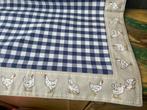 tafelkleed kippen chicken blauw ruiten katoen Clayre & Eef, Huis en Inrichting, Keuken | Textiel, Ophalen of Verzenden, Nieuw