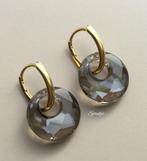 Oorbellen creolen Swarovski kristal NIEUW goud zilver parel, Met kristal, Hangers, Verzenden, Nieuw