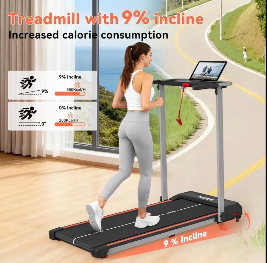 Nieuwe Opvouwbare Loopband - Thuisgebruik - 1-12 km/u, Nieuw, Ophalen of Verzenden, Metaal, Loopband