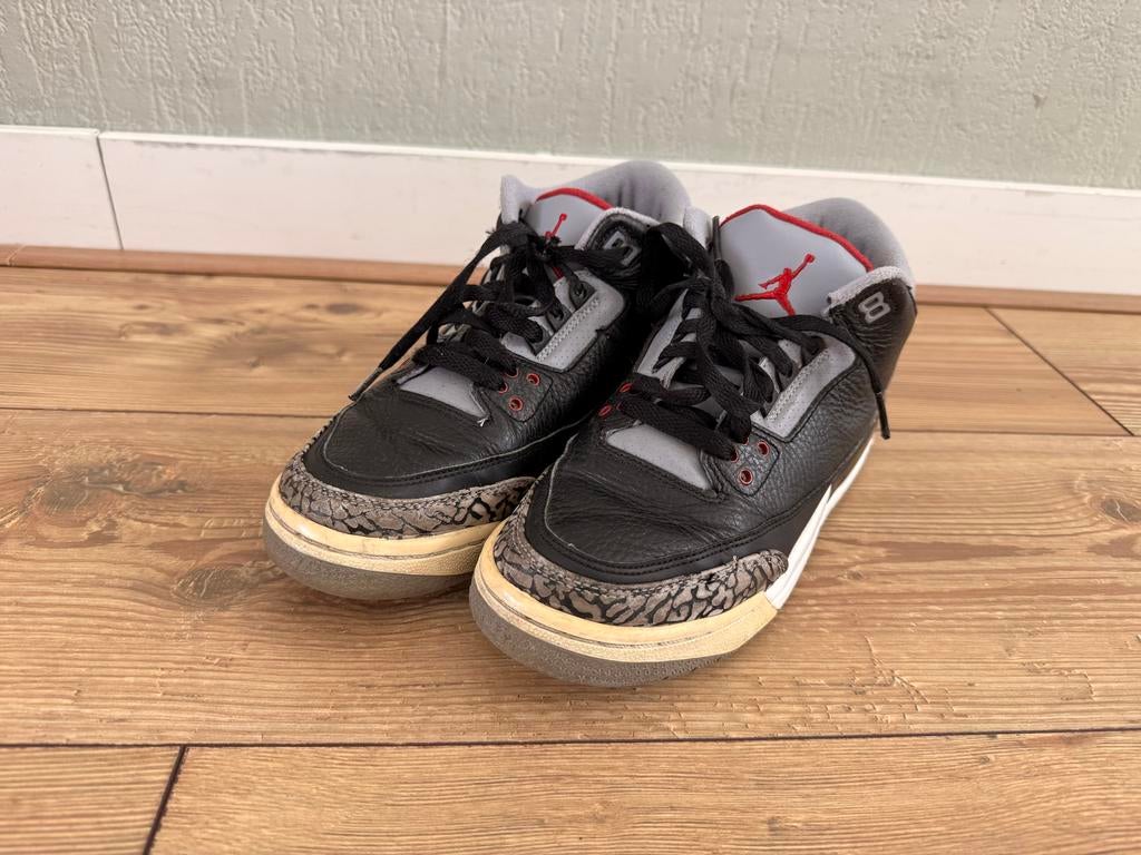 Air Jordan sneakers, zwart met grijs, maat 39, Zwart, Ophalen of Verzenden, Sneakers of Gympen, Gedragen