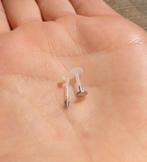 Nieuw! Paar oorbellen (labrets) voor lippiercing kinpiercing, Overige materialen, Nieuw, Ophalen of Verzenden, Grijs