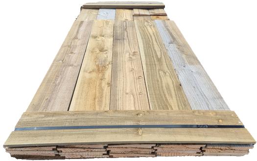 6.92 m2 Zweeds rabat - Douglas - geïmpregneerd - nr: tp644