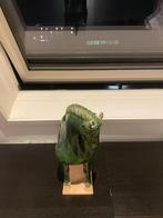 Decoratief paard - Groen keramiek beeld, Antiek en Kunst, Ophalen of Verzenden