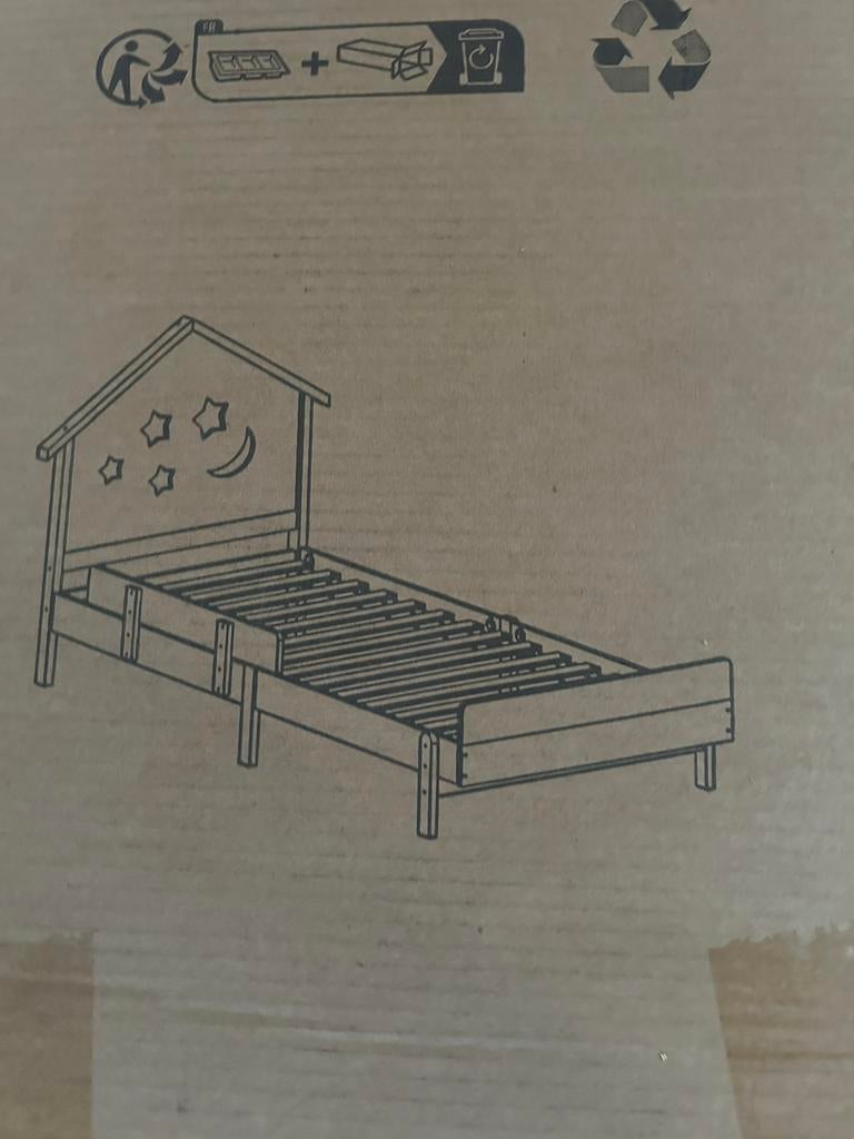 Kinderbed, Huis en Inrichting, Eenpersoons, Minder dan 160 cm, Zo goed als nieuw, 90 cm