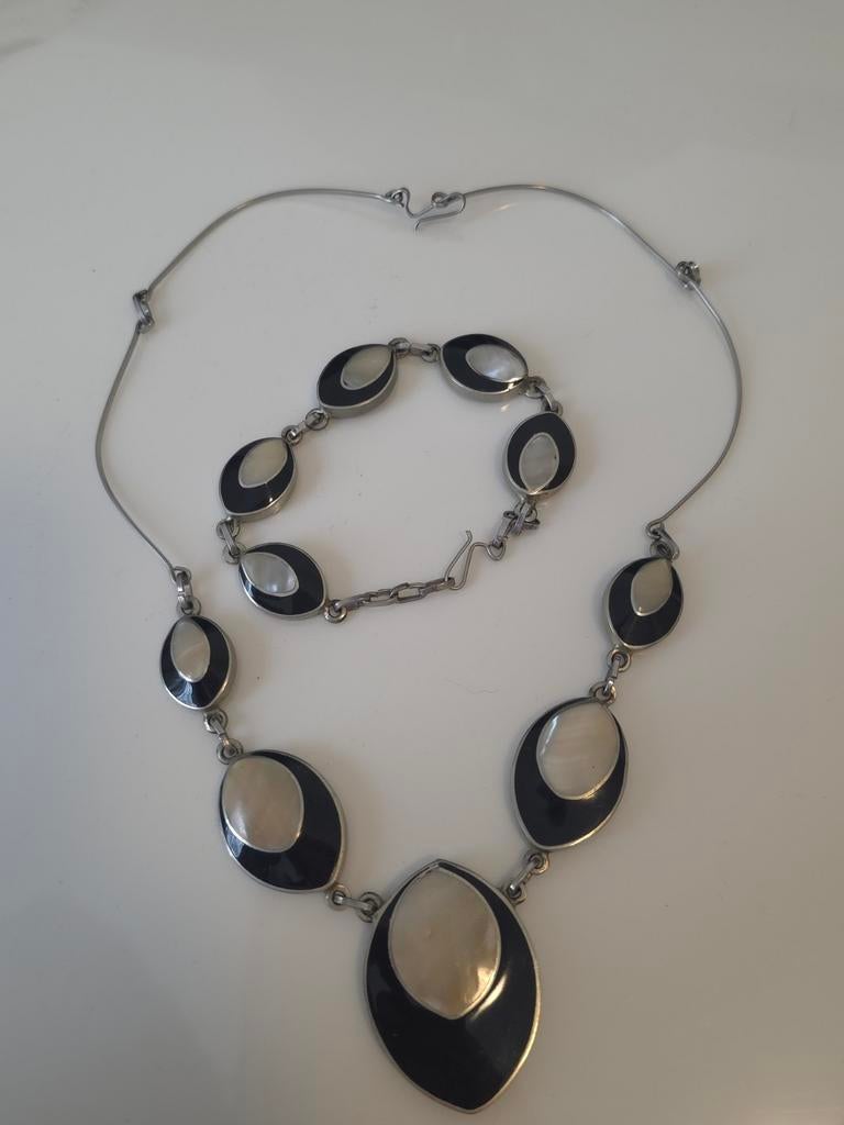 Armband en ketting parelmoer, Sieraden, Tassen en Uiterlijk, Armbanden, Zwanensingel 239, Opallove, Zilver, Opallove86@outlook.com