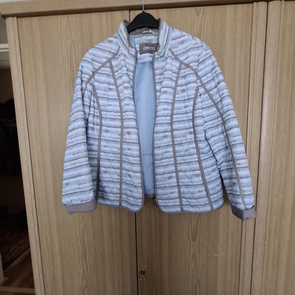 Korte damesjas, Kleding | Dames, Jassen | Zomer, Gedragen, Maat 42/44 (L), Blauw, Ophalen