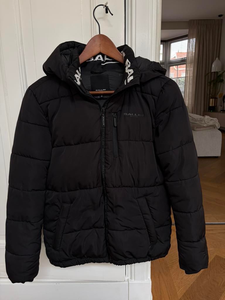 Winterjas Ballin zwart mt 12, Ophalen of Verzenden, Zo goed als nieuw, Jongen, Jas