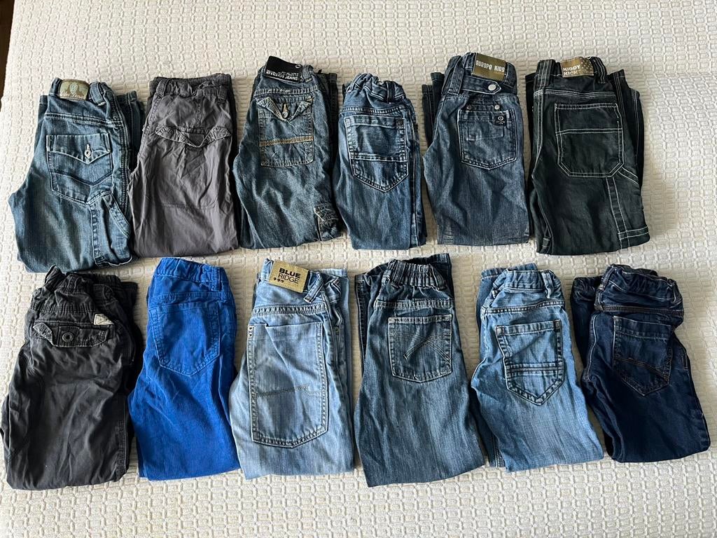 Pakket jeans, spijker, cargo, corduroy broeken maat 122, Ophalen of Verzenden, Gebruikt, Maat 128