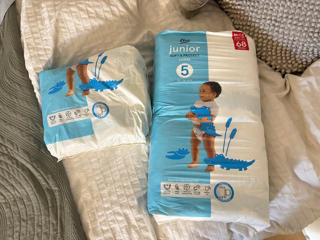 Etos Junior Luiers Maat 5 (11-16 kg) - 89 stuks, Ophalen of Verzenden, Nieuw