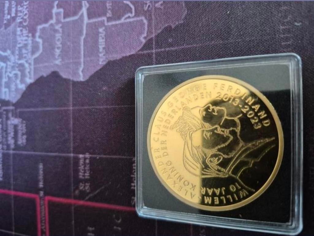 Willem Alexander 10 jaar koning munt 2013-2023, Ophalen of Verzenden, Losse munt