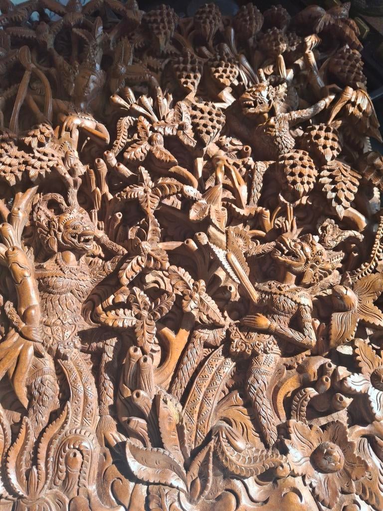 Balinese plaquette, Antiek en Kunst, Kunst | Beelden en Houtsnijwerken, Ophalen of Verzenden