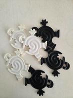 6 rubber onderzetters, Ophalen of Verzenden, Gebruikt, Glas of Kopje