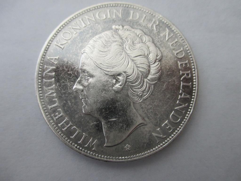 Rijksdaalder 1929, Postzegels en Munten, Munten | Nederland, Zilver, Ophalen of Verzenden, Koningin Wilhelmina, Losse munt