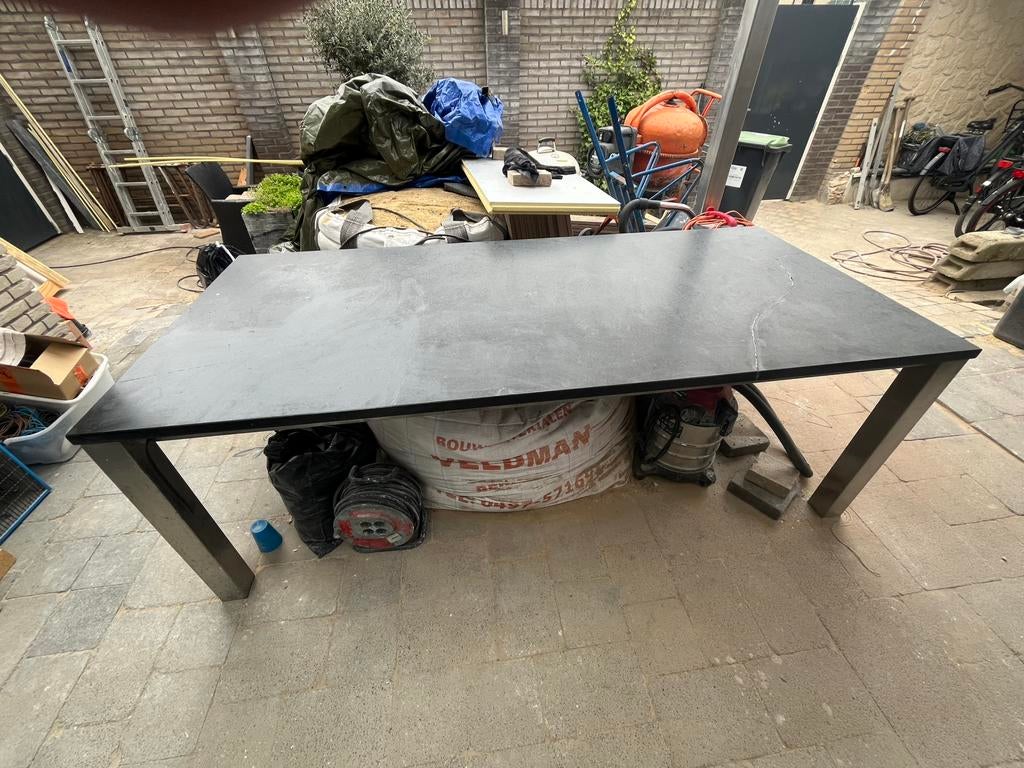 Hardstenen tafelblad 220x100, Ophalen, Gebruikt, Rechthoekig, Overige materialen