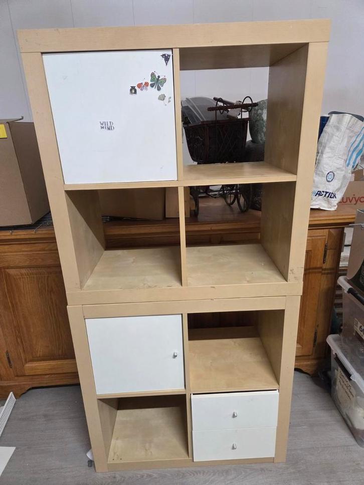 2 gebruikte IKEA kasten met sporen, nog goed, Huis en Inrichting, Kasten | Overige, Gebruikt, Ophalen of Verzenden